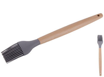 Кисточка силиконовая с деревянной ручкой Stenson 27х4см