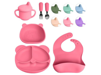 Набор посуды детской Мишка (цена за набор 6 предметов)