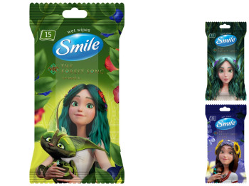 Салфетки влажные для кожи рук и тела Smile Mavka, 15шт