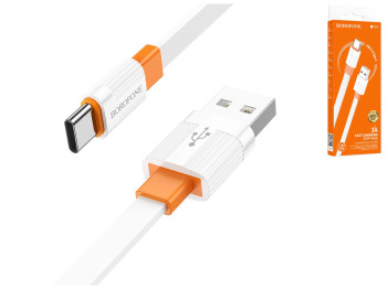 Кабель USB Borofone BX89 Union Type-C 3A, Біло-жовтогарячий