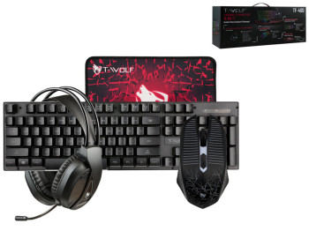 Игровой Комплект 4в1 T-Wolf TF-400 Цвет Черный