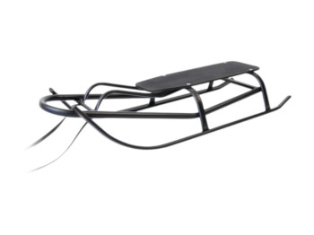 Санки Альфа черные, металлические с ламинированным сиденьем, Vitan