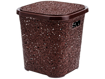 Корзинка R plastic Ажур, 15л, 29x29x28см, коричнева, 31504