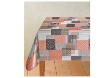 Клеёнка Dekorama пвх, геометрический узор в терракотовых тонах, 1.40 х 20 м.