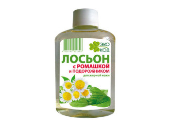 Лосьйон косметичний "ЕкоКод з ромашкою і подорожником" (для жирної шкіри) в флаконі 100мл