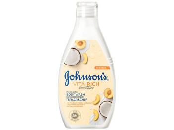 Гель-смузи для душа Johnson's Body Care Vita-Rich с йогуртом, кокосом и экстрактом персика 250мл