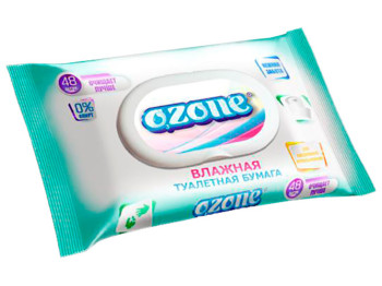 Папір туалетний вологий Ozone 48шт з клапаном