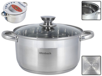 Каструля з кришкою Ofenbach нержавіюча сталь 6л