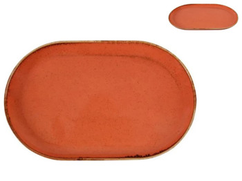 Тарілка овальна Porland Orange, 32см