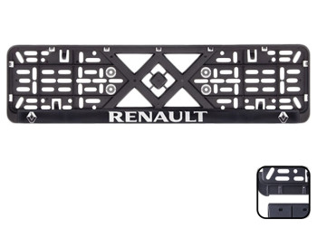Рамка номера пластикова з хромованим рельєфним написом RENAULT