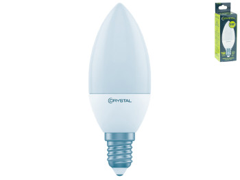 Лампа светодиодная свеча Crystal Led C37-003 C37 6W цоколь-Е14-маленький, холодный белый свет