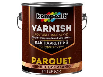 Лак паркетний поліуретановий Kompozit 2,5л напівматовий (Композит)