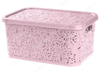 Корзинка R plastic Ажур, 6л, 28,5x20,5x12,5см, пудра, 30608