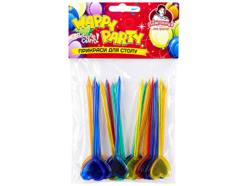 Шпажки для канапе Помічниця Happy Party Сердце, 25 шт