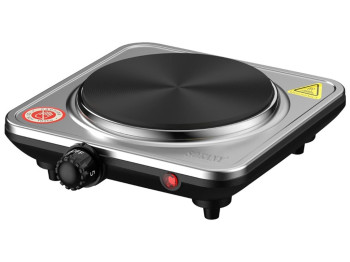 Настольная плита электрическая Sokany, 1000Вт, нержавеющая сталь,140мм,  21x21x5см, цвет серебристый