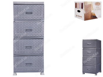 Комод Violet House Роттанг Antracite, 38х45х90см, 8690066567412