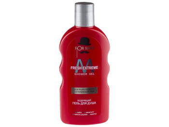 Гель для душа мужской For men "Fresh extreme" бодрящий 200мл