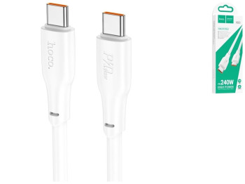 Кабель USB Hoco X93 Force 240W Type-C to Type-C 2M Цвет Белый