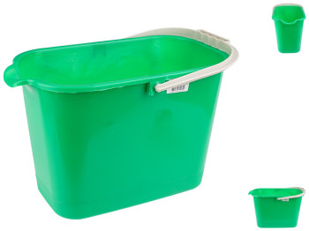 Відро прямокутне, 11л, колір зелений Консенсус