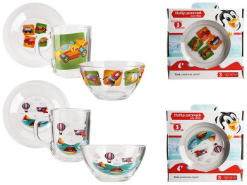 Набор детской посуды (тарелка, пиала, чашка) Игрушки (цена за набор 3 предмета)