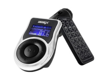 FM-трансмиттер Grand-X CUFM77GRX, AUX, USB 0,5A, SD card, mini-jack 3,5мм