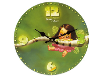 Часы настенные детские Феи - Верона круглые кварц. МДФ 25см