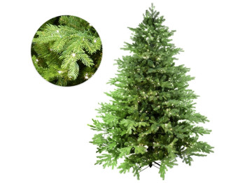 Елка искусственная Гринвуд, 227см, 4152 веток, 900 LED, свет - тёплый белый, адаптер для помещений