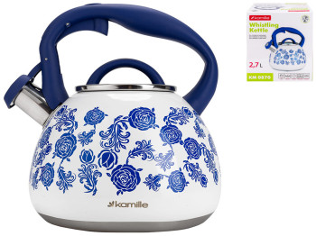 Чайник Kamille, из нержавеющей стали, с рисунком, 2,7л