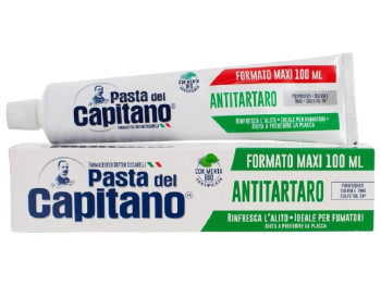Зубная паста Pasta Del Capitano Antitartar против зубного камня, с фтором, вкус мята, 100мл