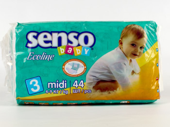 Підгузки SENSO baby Ecoline "Midi" 3 44шт (4-9кг)