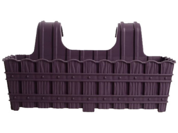 Горщик на перила Violet House Bamboo, поліпропілен, 26×26×50см, колір фіолетовий