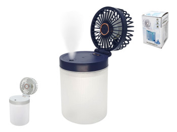 Вентилятор настільний USB з підсвіткою та зволожувачем повітря, 20×8см