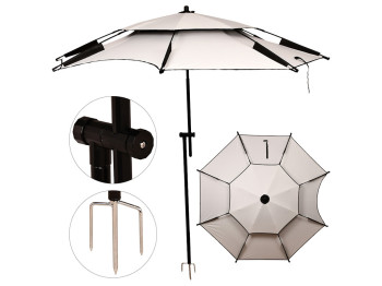 Зонт садовый, регулируемый наклон, антиветер, полиэстер, 2м, цвет бежевый
