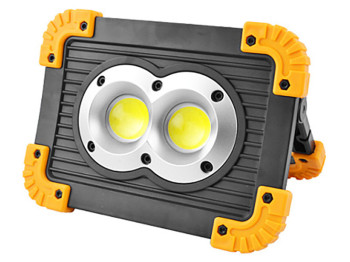 Світлодіодний прожектор L802-20W-2COB+1W, micro USB, Power Bank, 2x18650/3xAA
