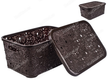 Кошик  "Ажур" (колір - коричневий) 10л Efe plastics