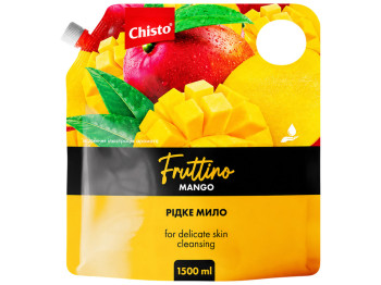 Жидкое мыло Chisto Fruttino Mango, с глицерином, аромат манго, 1,5 л