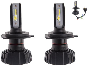 Лампы PULSO S1 PLUS/H4-H/L LED-чипы CSP/9-32v, 2х20w, 4000Lm, 6500K