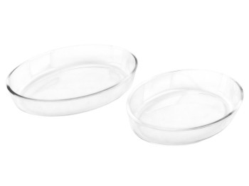 Противни термостекло Firex овальные 2,4л и 3,2л (цена за набор 2 формы)