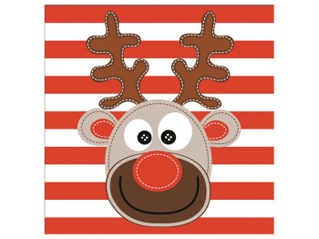 Салфетки бумажные Silken Новогодние - Smile New Year! трехслойные 33х33см (цена за упаковку 18шт)