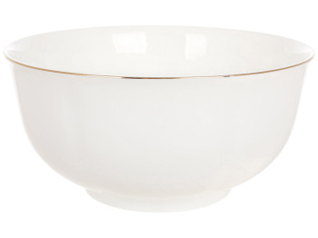 Салатник фарфоровый Elegance белый с золотой окантовкой, 800мл