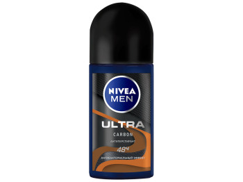 Дезодорант-антиперспірант кульковий для чоловіків Nivea men "Ultra carbon" 48 годин 50мл