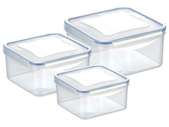 Контейнеры FRESHBOX 400мл, 700мл, 1,2л квадратные (цена за набор 3шт) 36792