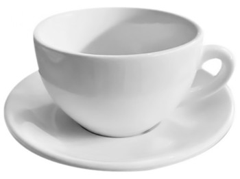 Чашка с блюдцем, белая (чашка-330мл, блюдце-16см)