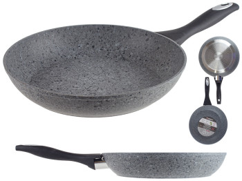 Сковорода лита Besser покриття "Granite" індукційне дно без кришки 26см