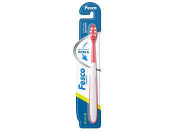 Зубная щетка Fesco Complete Medium красная.