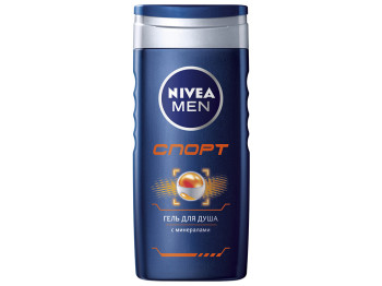 Гель для душу Nivea men "Спорт" для чоловіків, 24г свіжості, з ароматом лайма 250мл