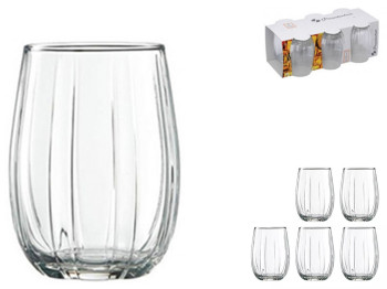 Набір склянок для води Pasabahce Linka, скло, 380мл, колір прозорий (ціна за 6шт)