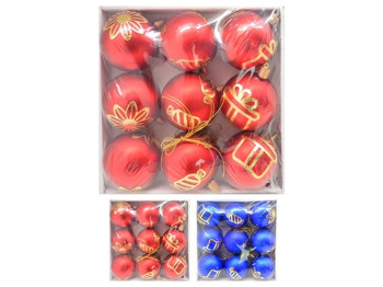 Елочные шарики Магічна Новорічна 6см (цена за упаковку 9шт)