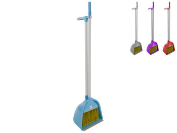 Набір для прибирання ZAMBAK совок та щітка з ручкою (ледащо) 28,5х22х97,5см