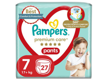 Подгузники-трусики Pampers Premium Care Pants, размер 7 (17+ кг), 27шт